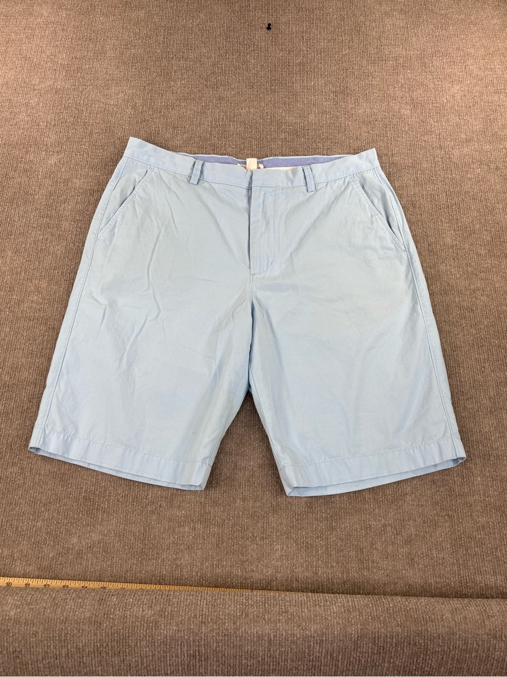 J.Crew Mens Chino Shorts Size 35 Inseam 12” Light Blue Preppy Golf Athleisure